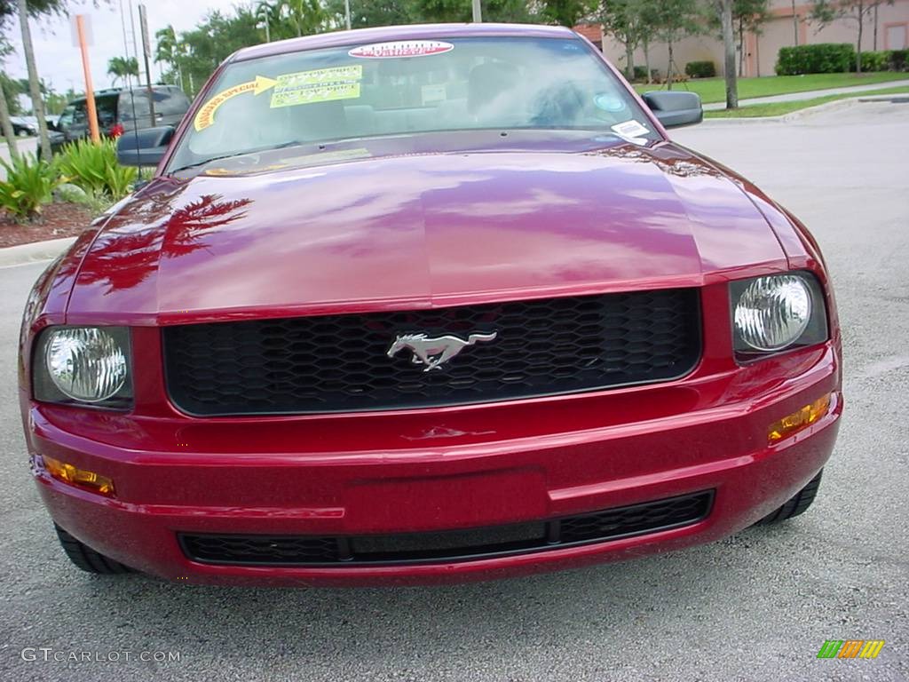 2007 Mustang V6 Deluxe Coupe - Redfire Metallic / Light Graphite photo #8