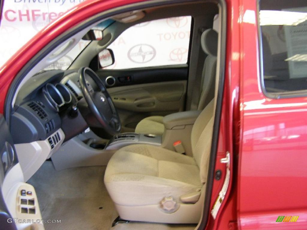 Taupe Interior 2008 Toyota Tacoma V6 PreRunner Double Cab Photo #47371820