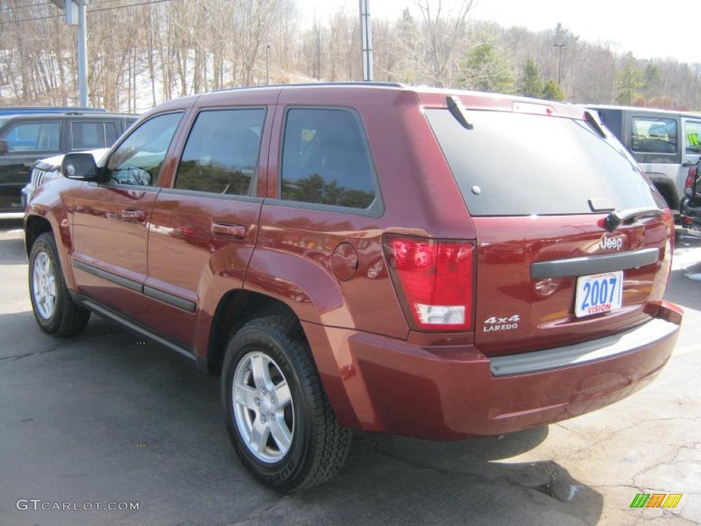 2007 Grand Cherokee Laredo 4x4 - Red Rock Crystal Pearl / Medium Slate Gray photo #13