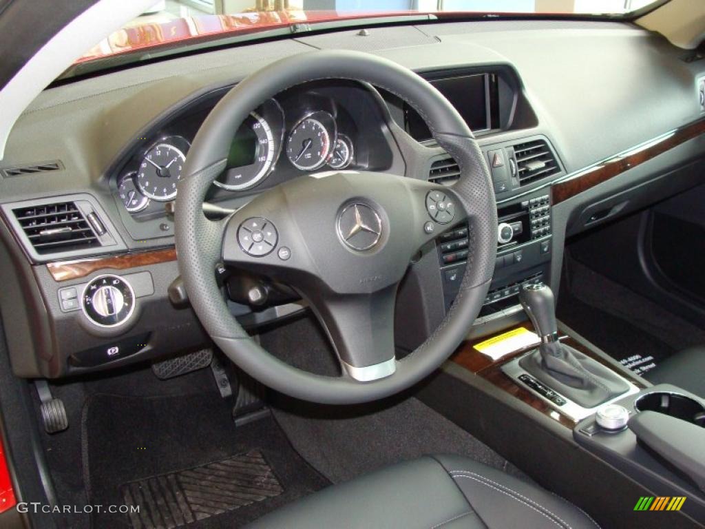 2011 Mercedes-Benz E 350 Coupe Black Steering Wheel Photo #47373128
