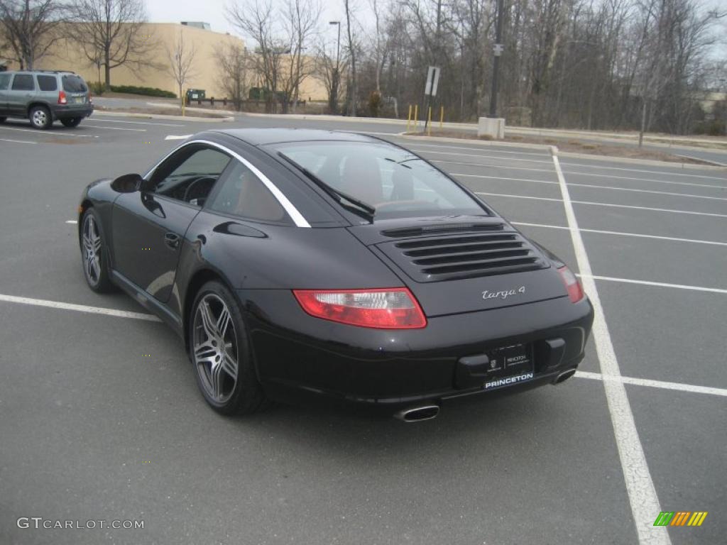 2007 911 Targa 4 - Basalt Black Metallic / Black/Terracotta photo #4