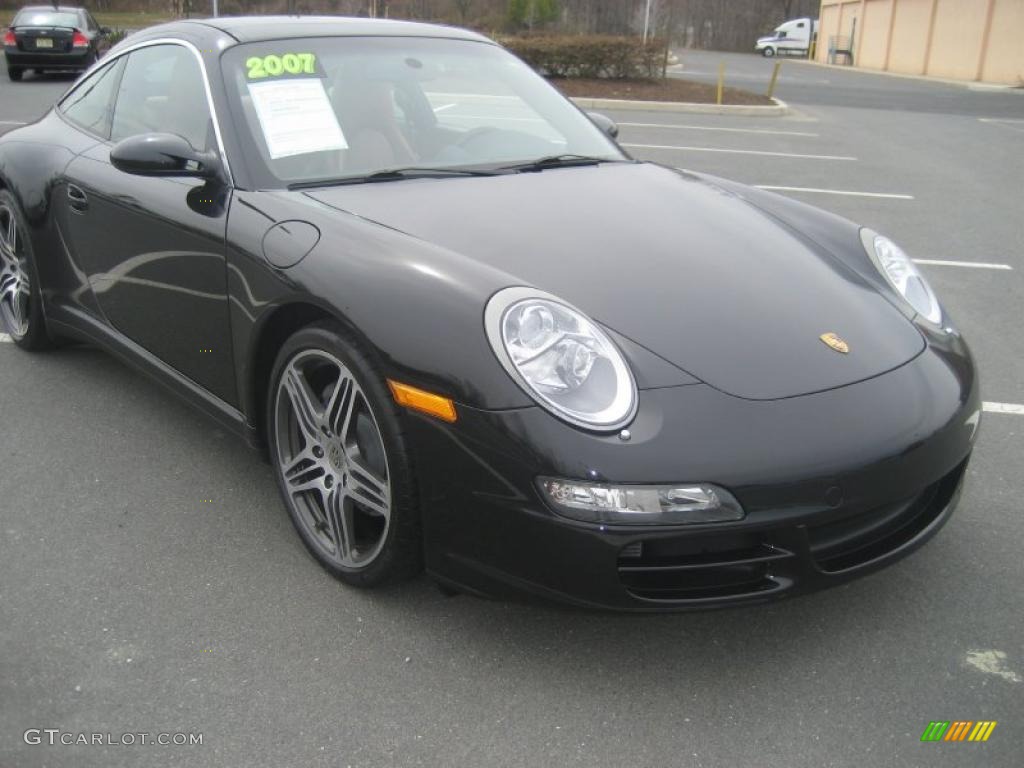 2007 911 Targa 4 - Basalt Black Metallic / Black/Terracotta photo #7