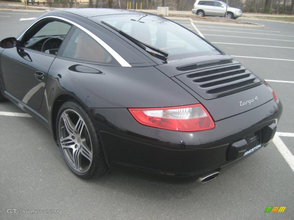 2007 911 Targa 4 - Basalt Black Metallic / Black/Terracotta photo #11