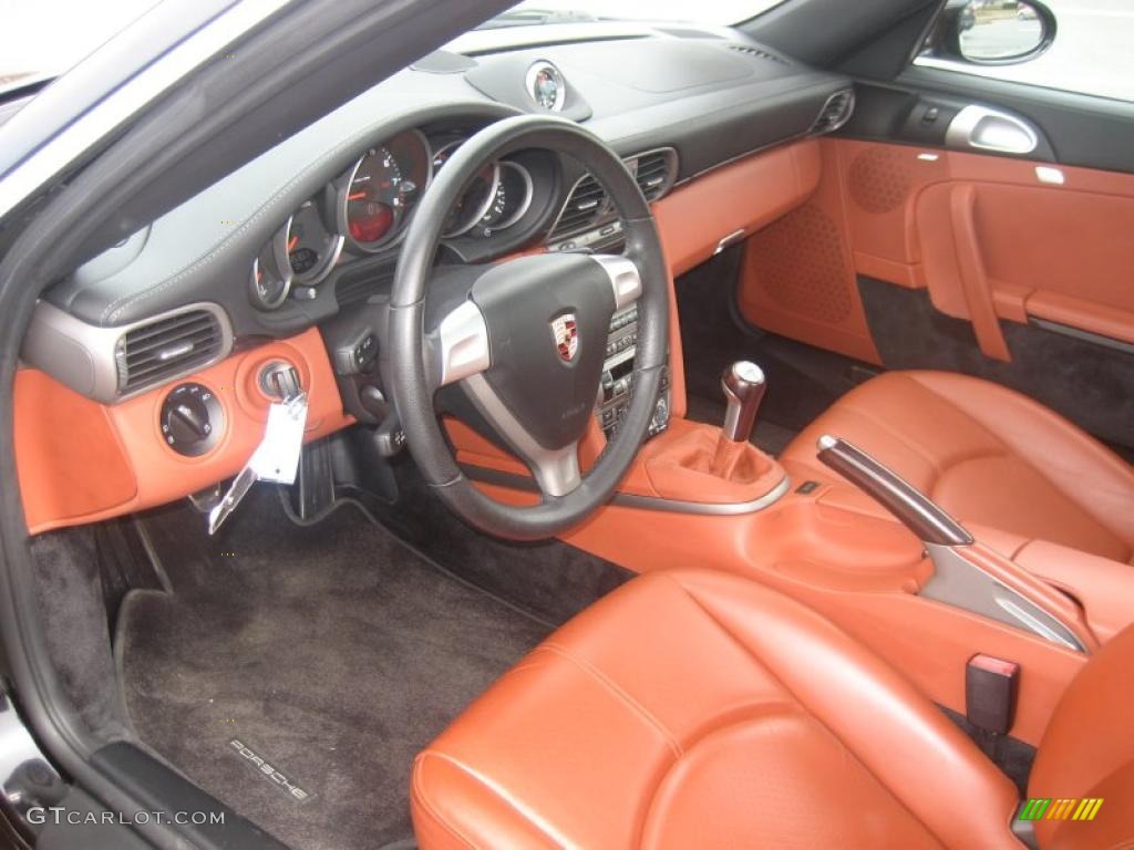 Black/Terracotta Interior 2007 Porsche 911 Targa 4 Photo #47373463