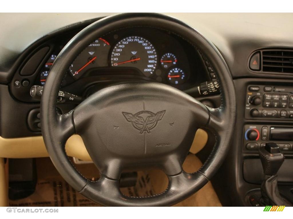 1999 Chevrolet Corvette Convertible Light Oak Steering Wheel Photo #47375468