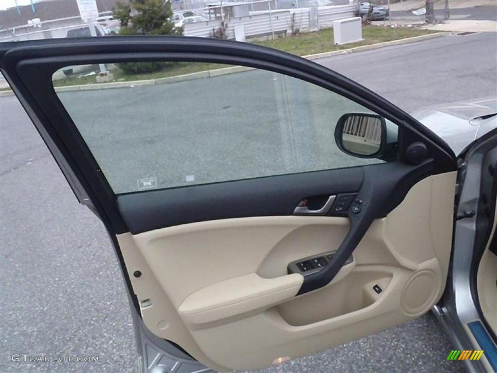 2010 Acura TSX Sedan Parchment Door Panel Photo #47375495