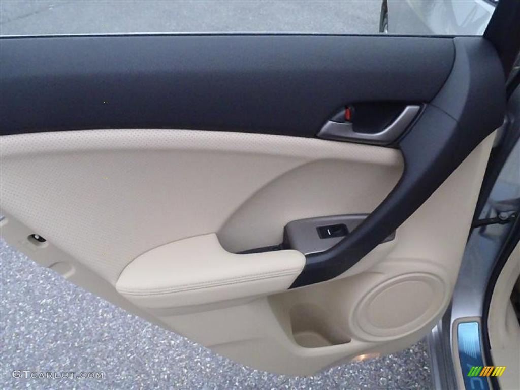 2010 Acura TSX Sedan Parchment Door Panel Photo #47375537