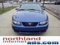 2004 Sonic Blue Metallic Ford Mustang V6 Convertible  photo #3