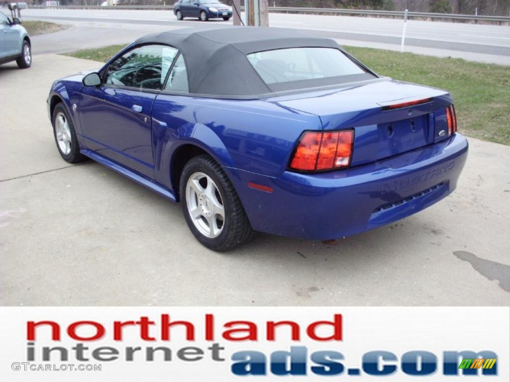 2004 Mustang V6 Convertible - Sonic Blue Metallic / Dark Charcoal photo #5