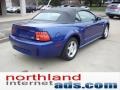 2004 Sonic Blue Metallic Ford Mustang V6 Convertible  photo #7