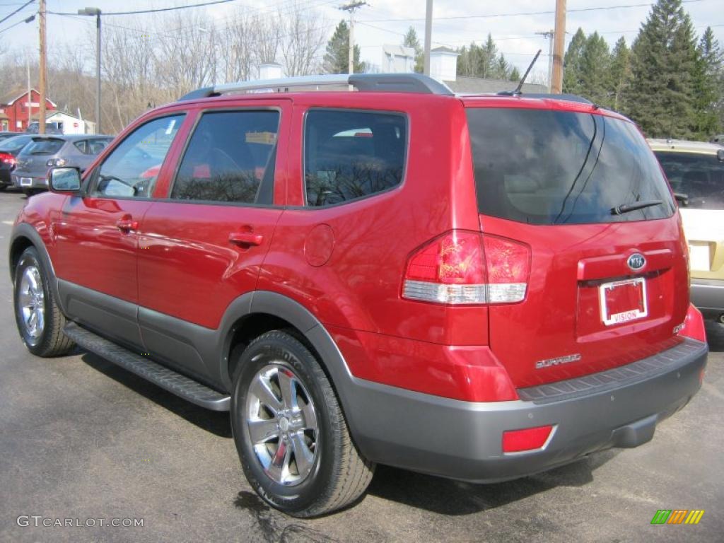Spicy Red 2009 Kia Borrego EX V8 4x4 Exterior Photo #47376764
