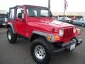 2004 Flame Red Jeep Wrangler X 4x4  photo #1