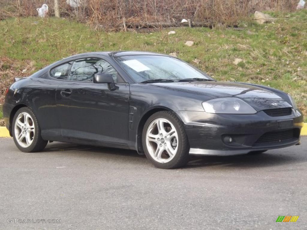 Obsidian Black 2005 Hyundai Tiburon GT Exterior Photo #47379587