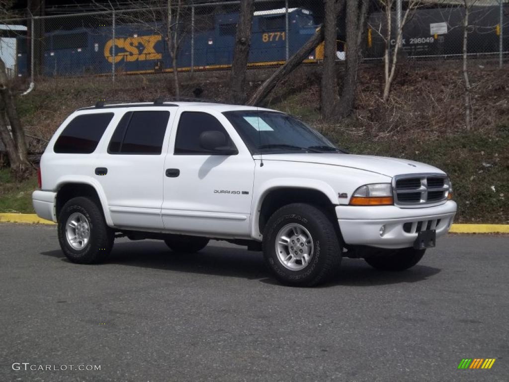 2000 Durango SLT 4x4 - Bright White / Agate Black photo #11