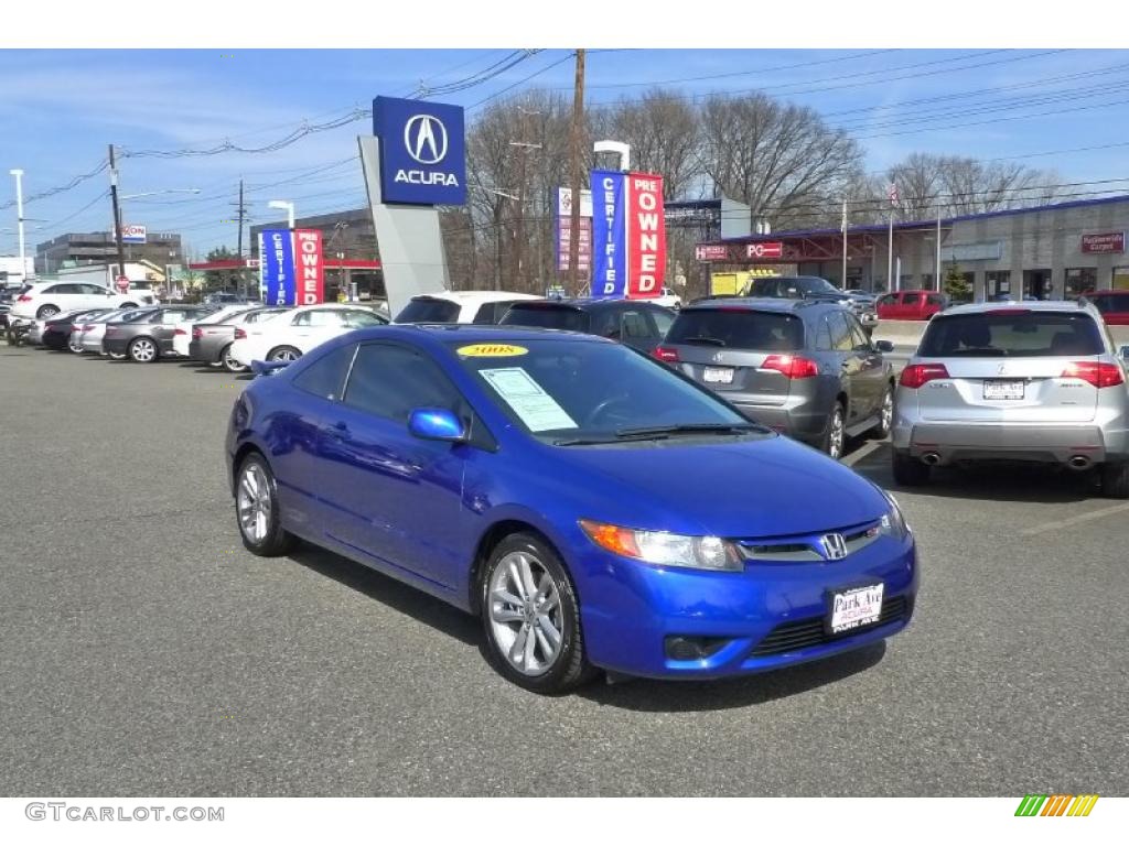 2008 Civic Si Coupe - Fiji Blue Pearl / Black photo #1