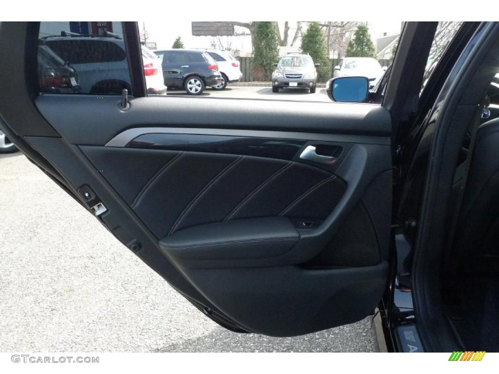 2008 Acura TL 3.5 Type-S Taupe/Ebony Door Panel Photo #47380643