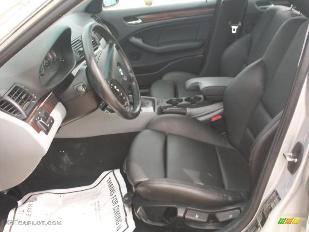2001 3 Series 330i Sedan - Titanium Silver Metallic / Black photo #5