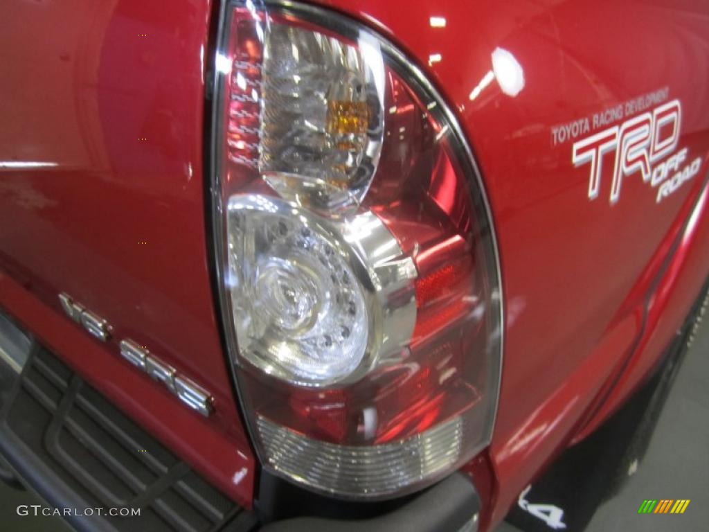 2009 Tacoma V6 TRD Double Cab 4x4 - Barcelona Red Metallic / Graphite Gray photo #14