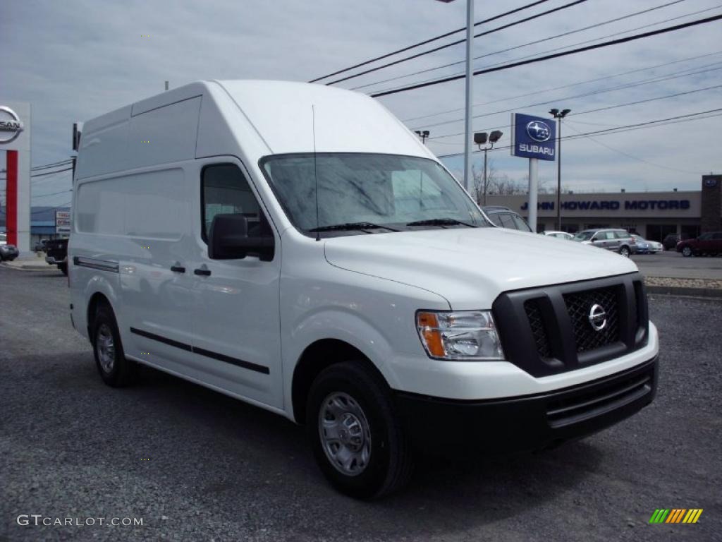 Blizzard White 2012 Nissan NV 2500 HD S High Roof Exterior Photo #47386610