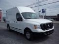 Blizzard White 2012 Nissan NV 2500 HD S High Roof Exterior