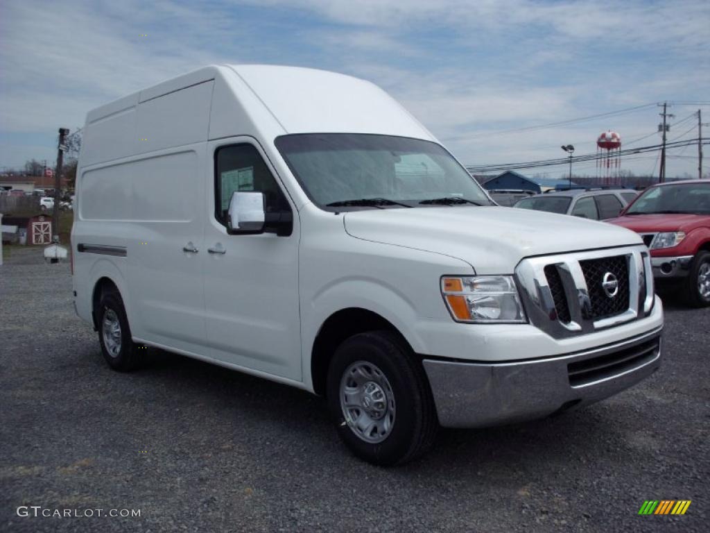 Blizzard White 2012 Nissan NV 2500 HD SV High Roof Exterior Photo #47386898