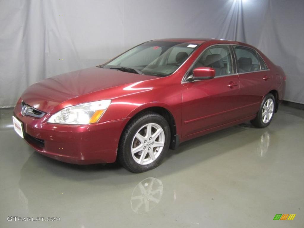 2003 Accord EX V6 Sedan - Redondo Red Pearl / Gray photo #1