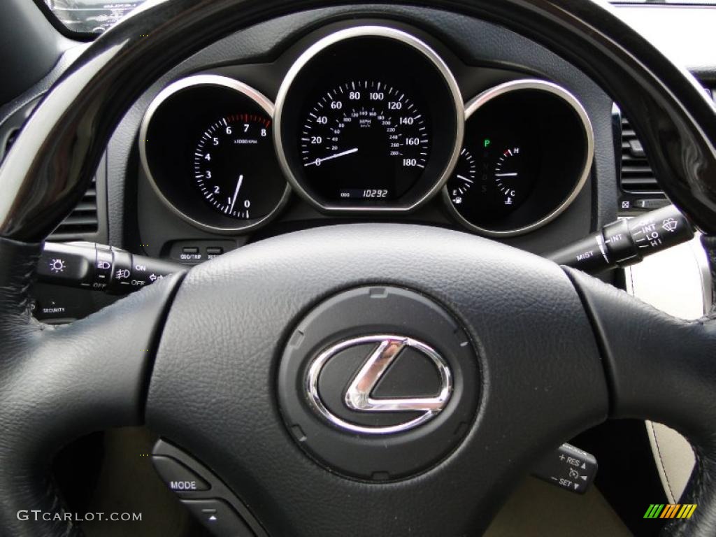 2009 Lexus SC 430 Pebble Beach Edition Convertible Ecru/Black Steering Wheel Photo #47387342
