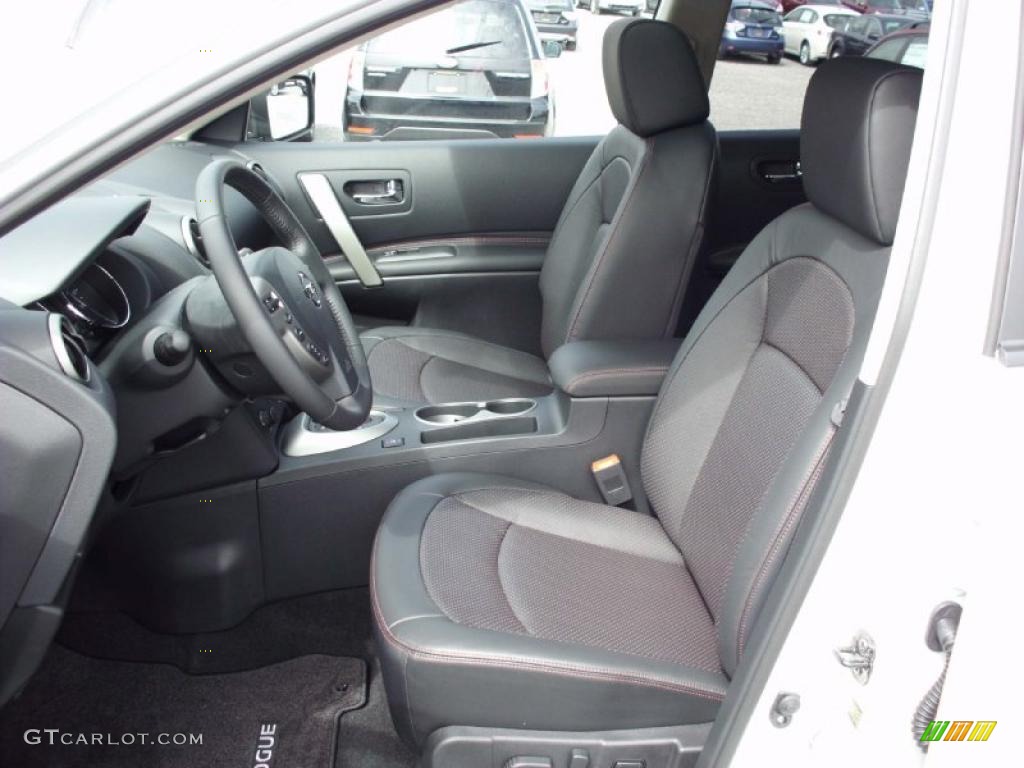 2011 Rogue SL AWD - Pearl White / Black photo #3