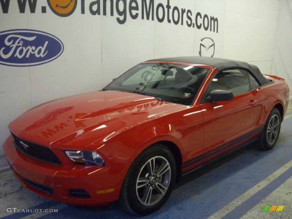 2010 Mustang V6 Premium Convertible - Torch Red / Charcoal Black photo #1