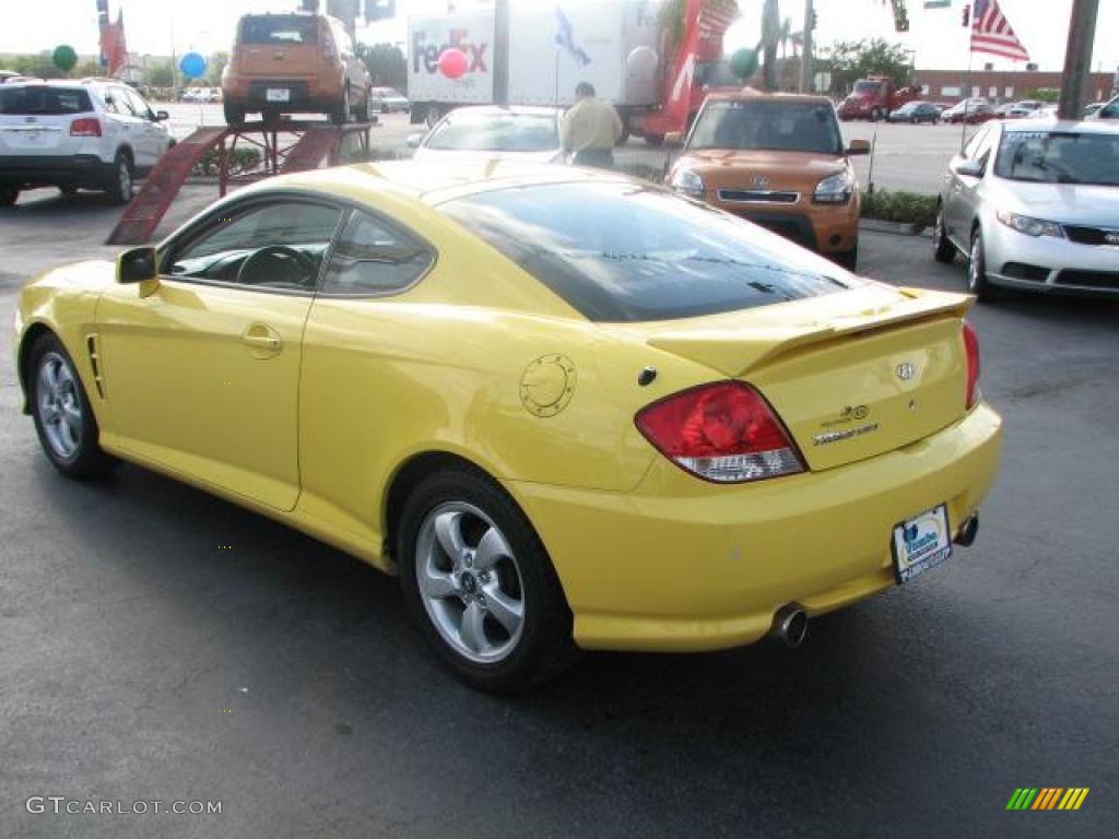 2006 Tiburon GS - Sunburst Yellow / Black photo #7