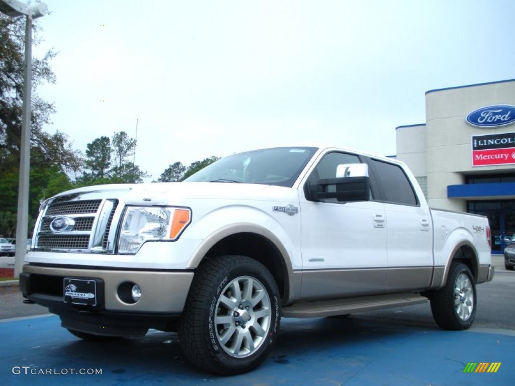 2011 F150 King Ranch SuperCrew 4x4 - White Platinum Metallic Tri-Coat / Chaparral Leather photo #1