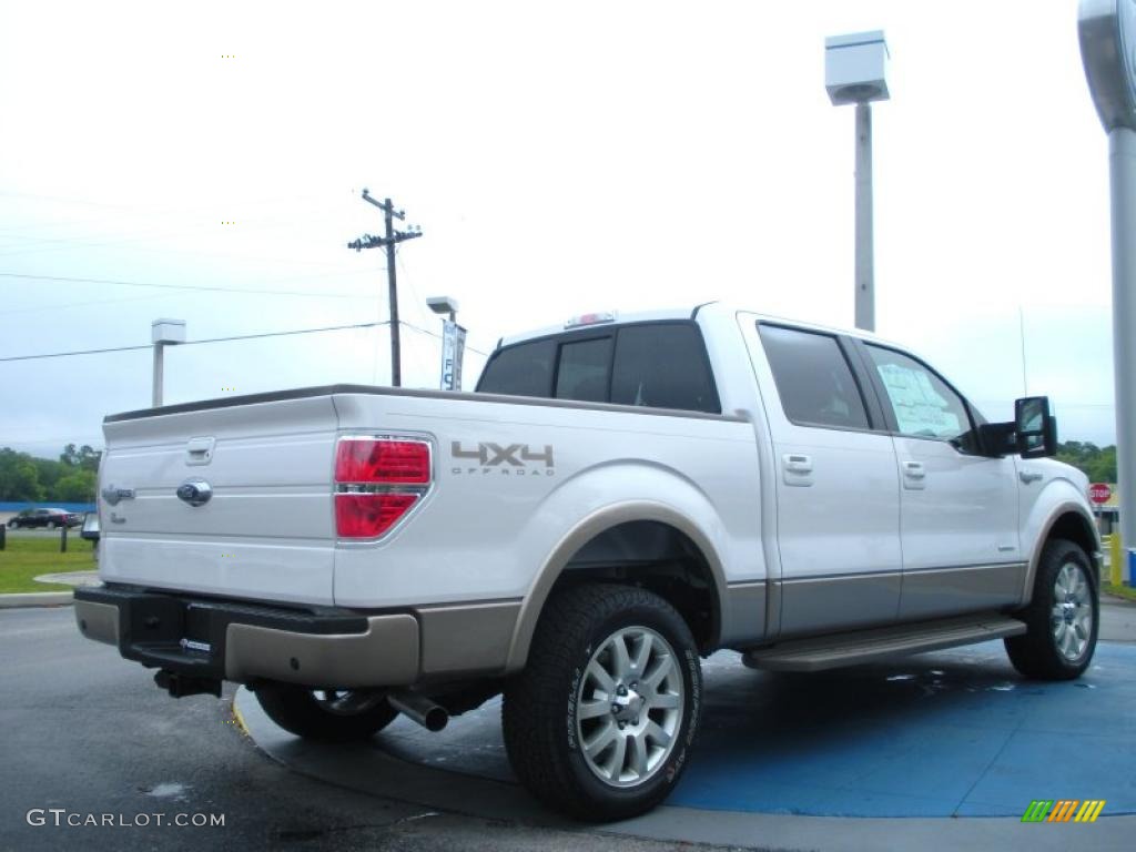 White Platinum Metallic Tri-Coat 2011 Ford F150 King Ranch SuperCrew 4x4 Exterior Photo #47391920