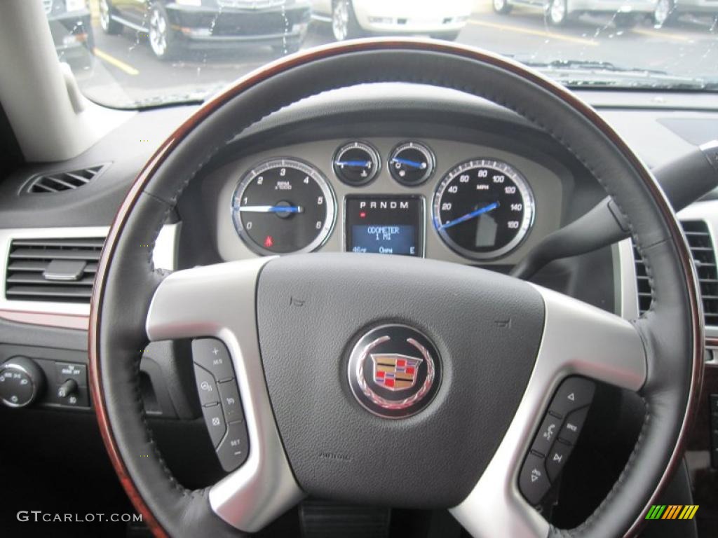 2011 Cadillac Escalade Premium AWD Ebony/Ebony Steering Wheel Photo #47391926