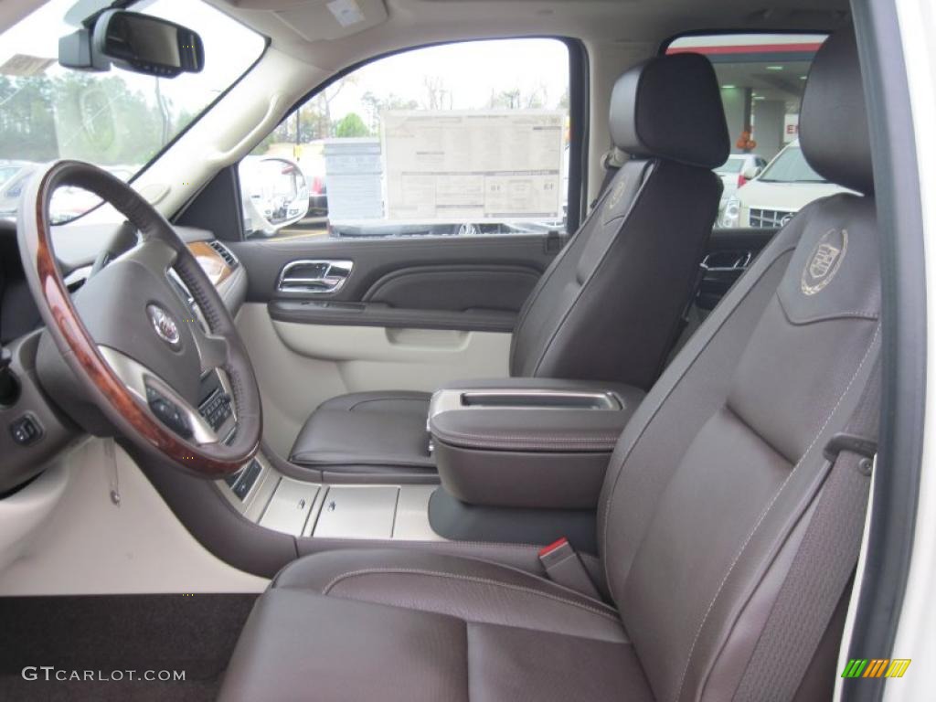 Cocoa/Light Linen Tehama Leather Interior 2011 Cadillac Escalade Platinum AWD Photo #47392106