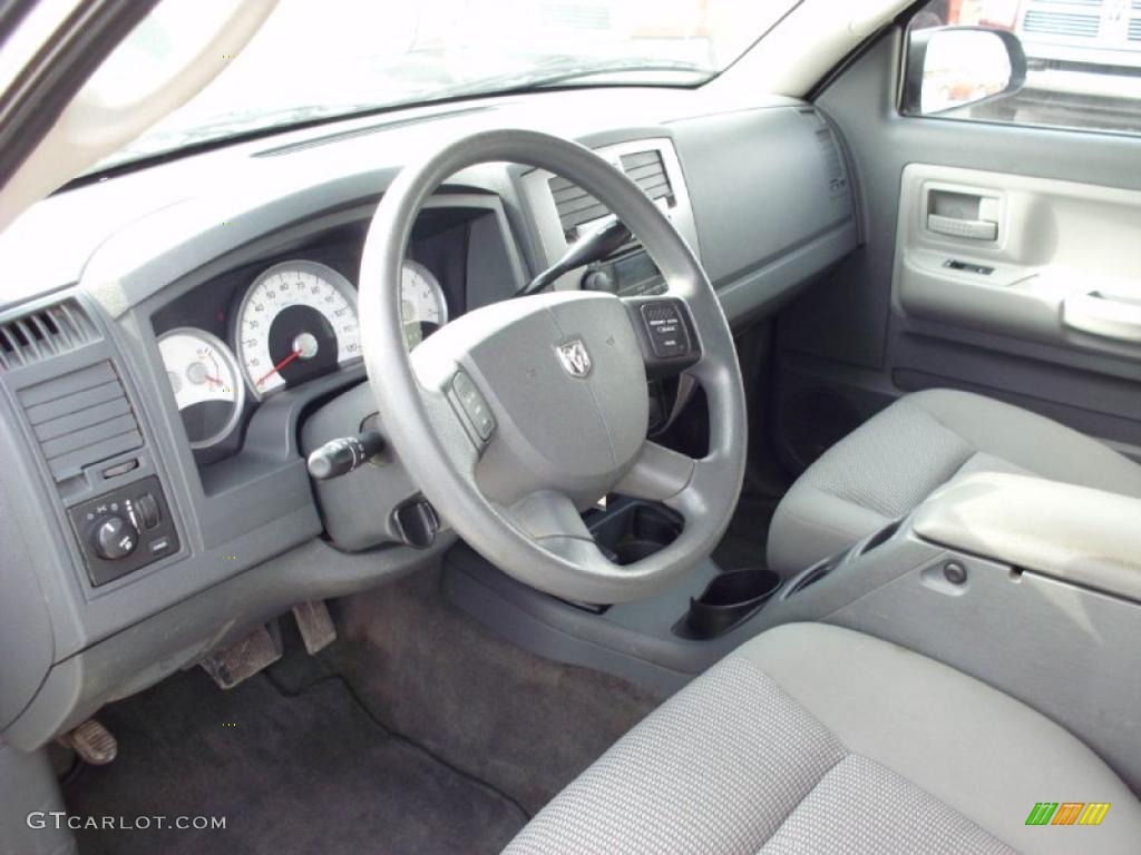 Medium Slate Gray Interior 2007 Dodge Dakota SLT Quad Cab 4x4 Photo #47392208