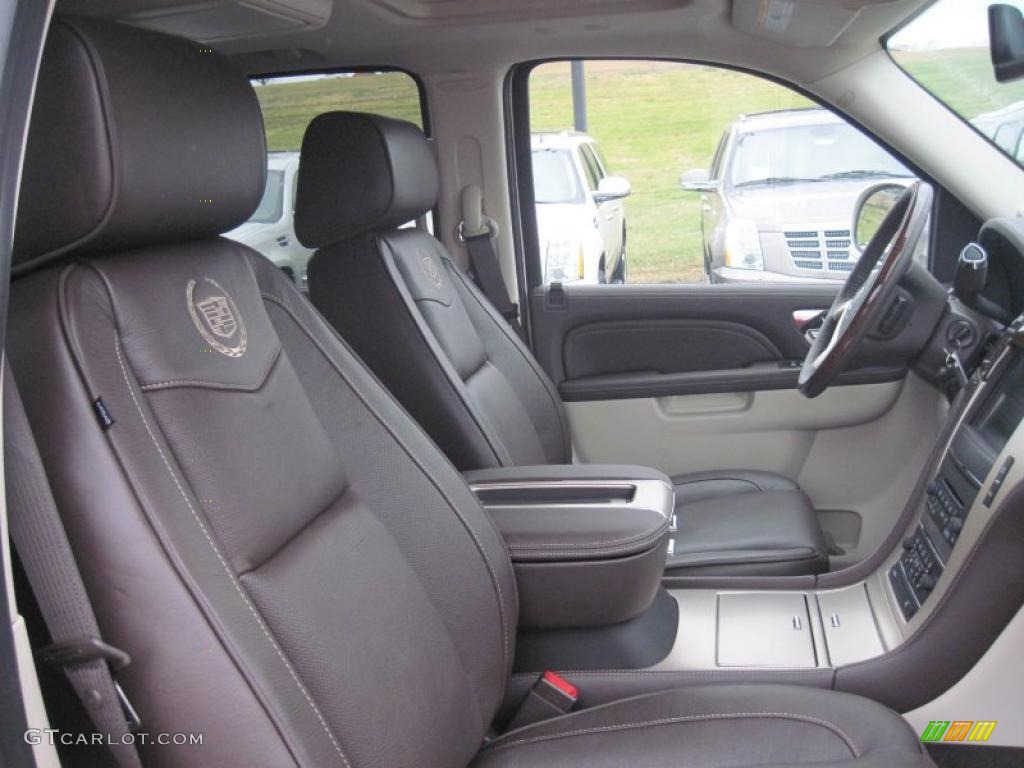 Cocoa/Light Linen Tehama Leather Interior 2011 Cadillac Escalade Platinum AWD Photo #47392256