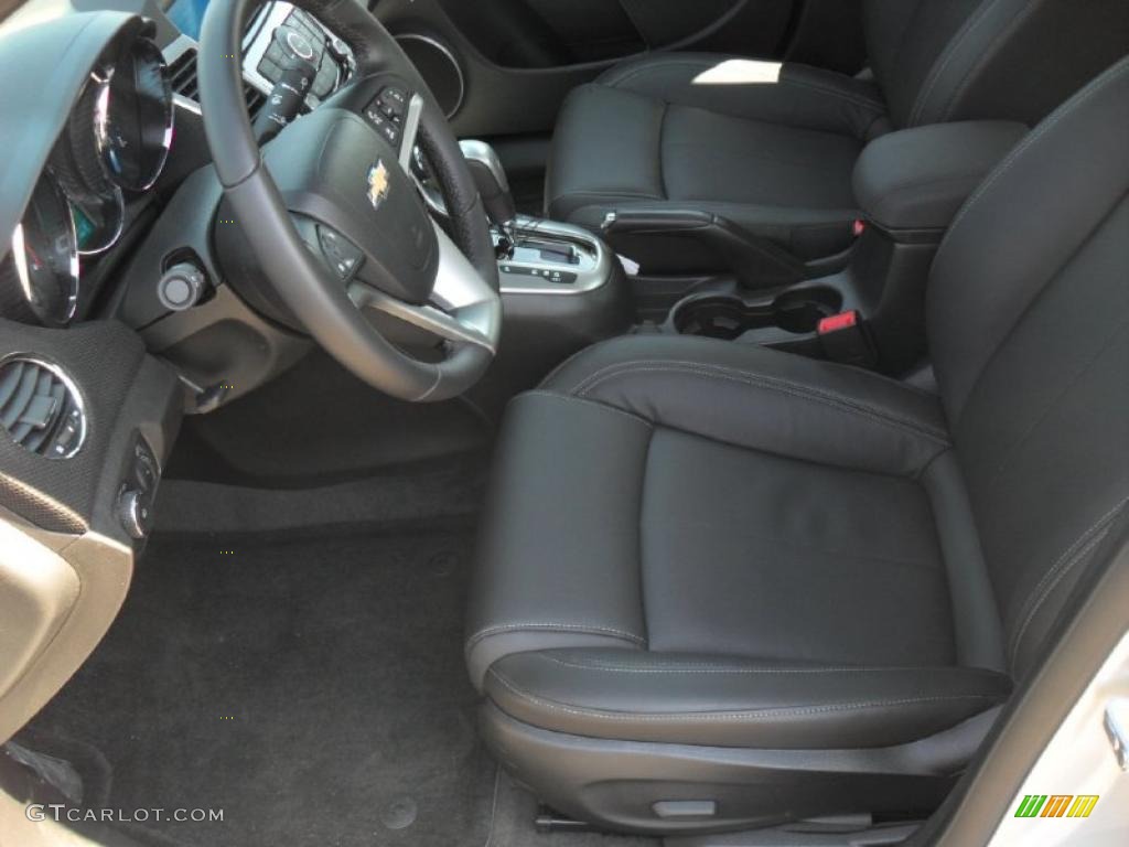 Jet Black Leather Interior 2011 Chevrolet Cruze LTZ Photo #47392883
