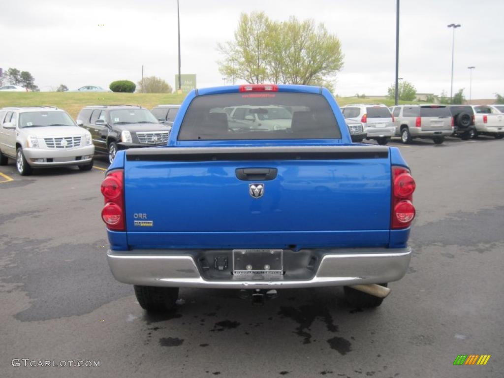 2008 Ram 1500 ST Quad Cab - Electric Blue Pearl / Medium Slate Gray photo #4