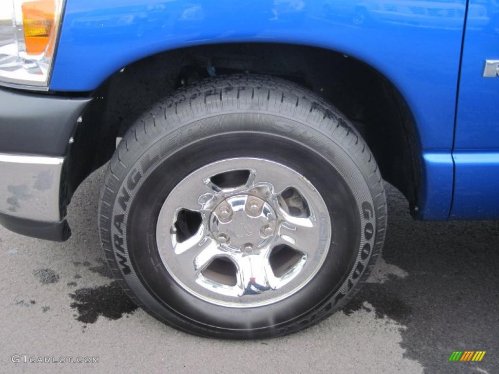 2008 Ram 1500 ST Quad Cab - Electric Blue Pearl / Medium Slate Gray photo #9