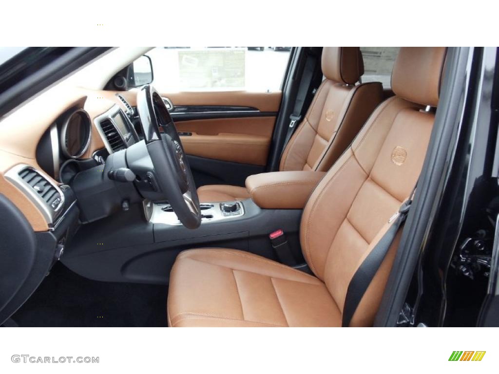 New Saddle/Black Interior 2011 Jeep Grand Cherokee Overland 4x4 Photo #47394656