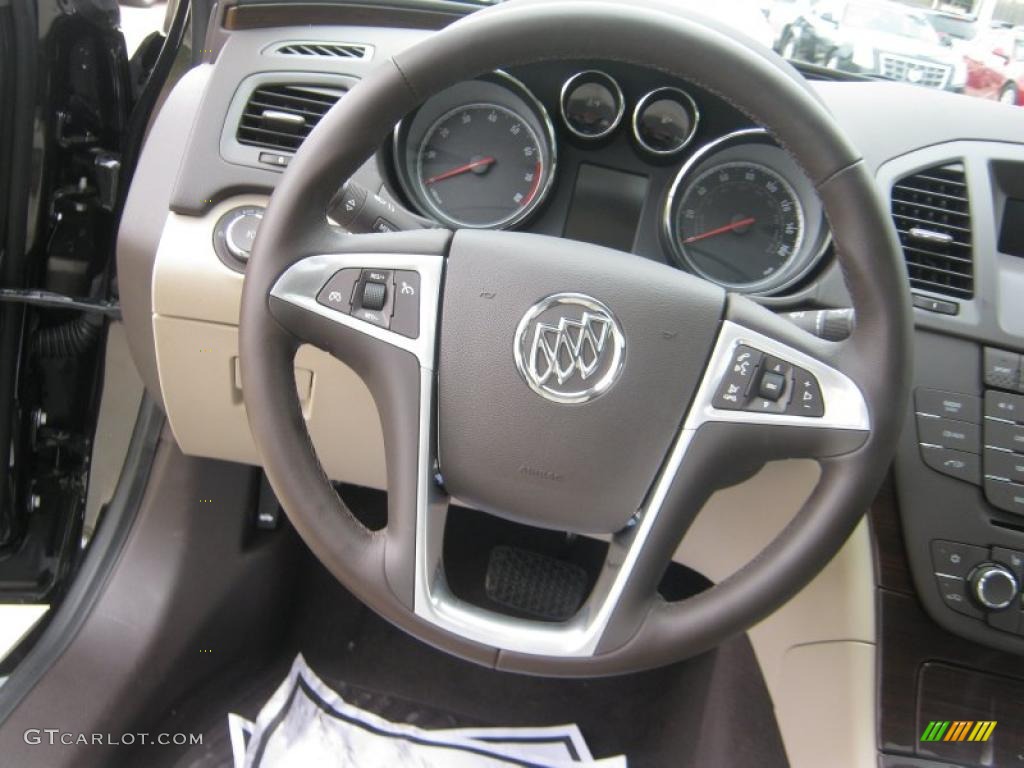 2011 Buick Regal CXL Turbo Cashmere Steering Wheel Photo #47394818