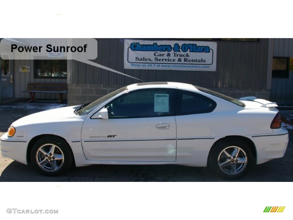 2000 Grand Am GT Coupe - Arctic White / Dark Pewter photo #2