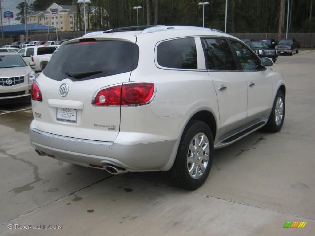 2011 Enclave CXL - White Diamond Tricoat / Cashmere/Cocoa photo #5