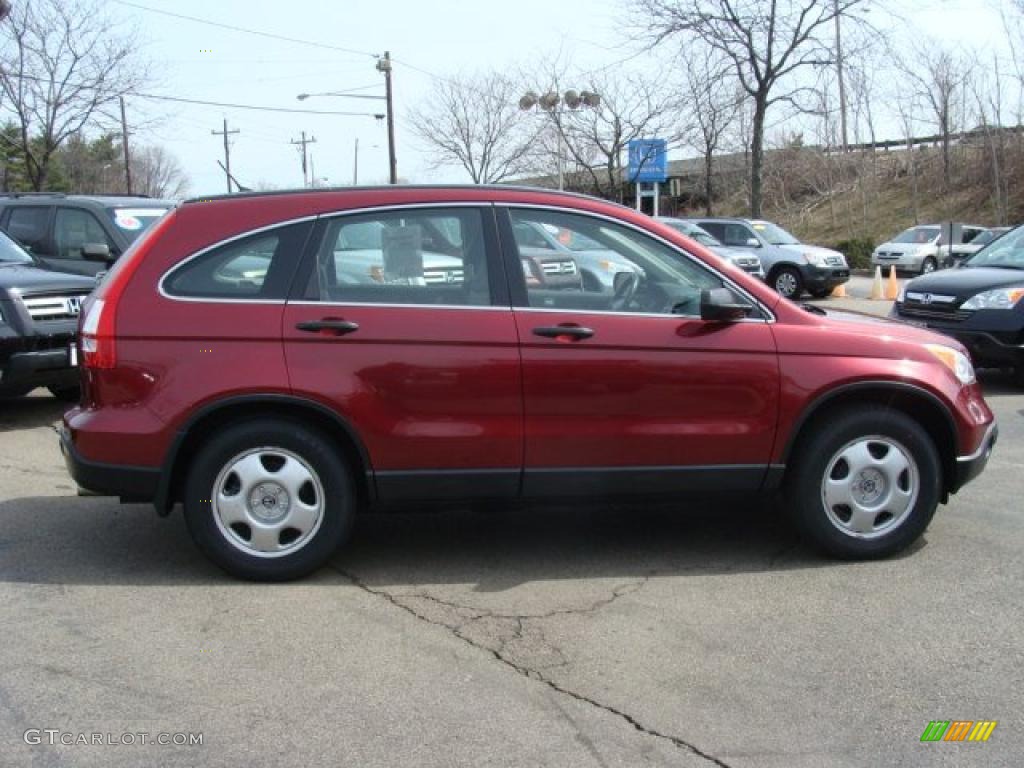 2007 CR-V LX 4WD - Tango Red Pearl / Gray photo #4