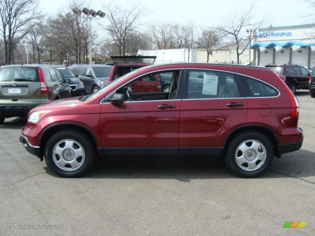 2007 CR-V LX 4WD - Tango Red Pearl / Gray photo #8