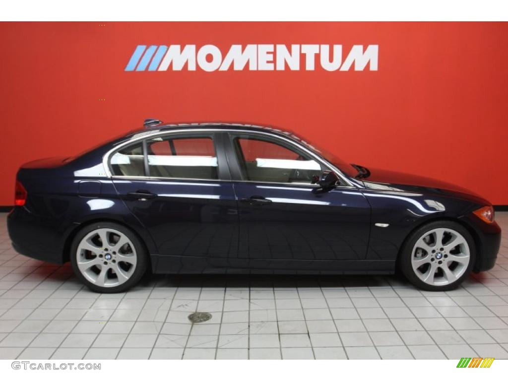 2007 3 Series 335i Sedan - Monaco Blue Metallic / Beige photo #4
