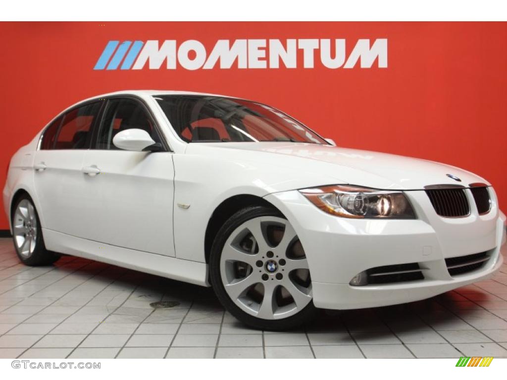 2008 3 Series 335i Sedan - Alpine White / Black photo #1