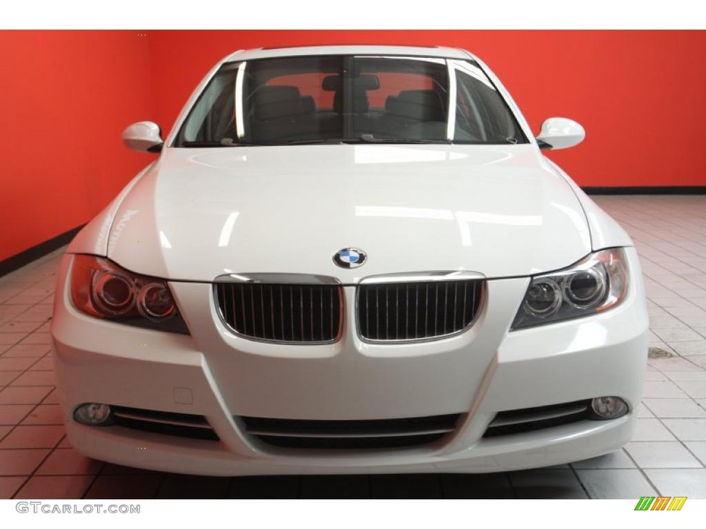 2008 3 Series 335i Sedan - Alpine White / Black photo #27