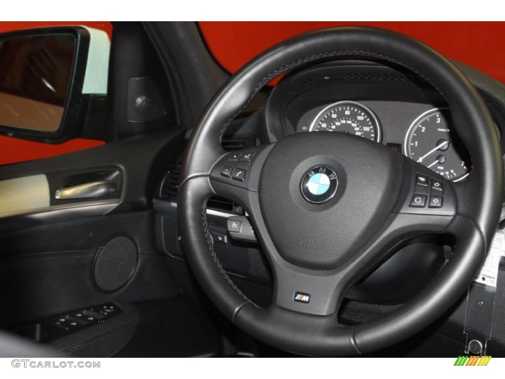 2011 BMW X5 xDrive 50i Black Steering Wheel Photo #47400122