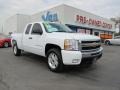 2009 Summit White Chevrolet Silverado 1500 LT Extended Cab 4x4  photo #1